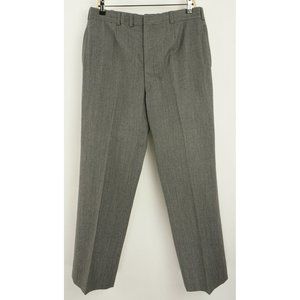 Oxxford Clothes Rare Editions Mens Size 36 x 29 Gray Woven Wool Flat Dress Pants